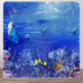 Aperturee - Aperturee Underwater World Coral Fish Square Tension Backdrop